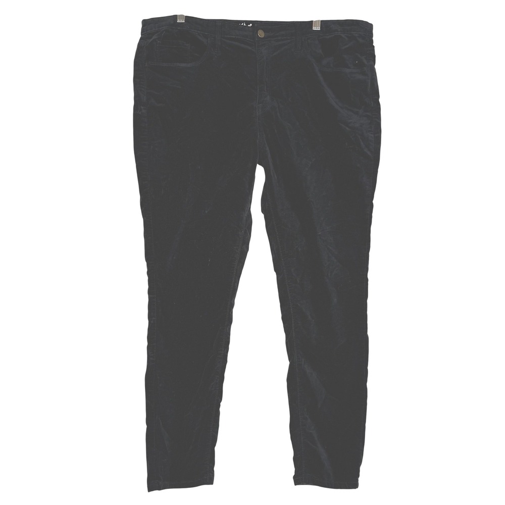 Mossimo Velvet Pants Womens 18/34R Black High Rise‎ Skinny Super Stretch